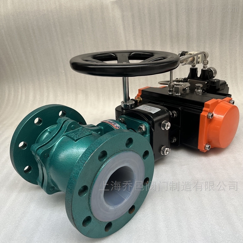 气动衬氟调节球阀 气动衬氟调节球阀